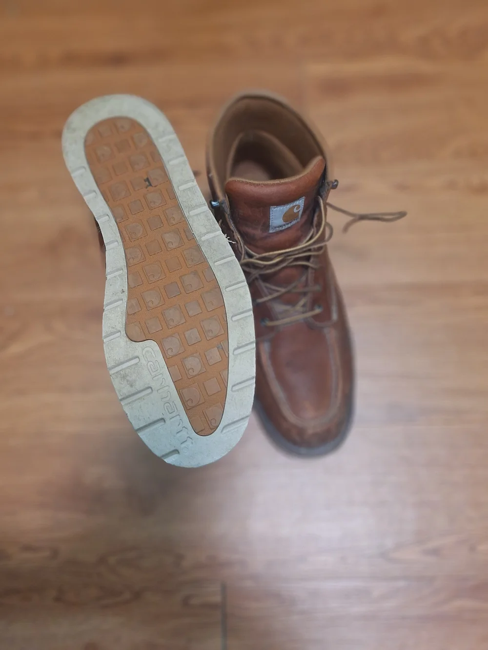 Carhartt Men's Tan Brown Moc Toe Work Boots